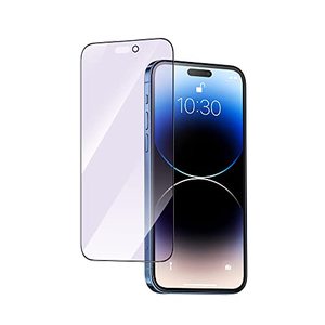 lot 7418 image: PERFECTSIGHT Anti Blue Light Screen Protector Compatible with iPhone 14 Pro Max 6.7 inch 2022, Eye Protection Blue Light Blocker, HD Clear Anti Fingerprint Anti Eye Fatigue 6X Stronger Tempered Glass