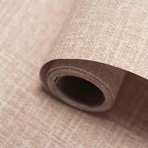 lot 7017 image: WADILE Grasscloth Peel and Stick Wallpaper 15.7in x 393.7in, Textured Contact Paper for Cabinets, Faux Linen Wall Paper Sticker Pull and Stick, Fabric Vinyl Wallpaper Self Adhesive Khaki