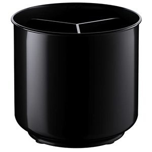 lot 7835 image: Rotating Plastic Extra Large Utensil Holder Crock with Weighted Base, Removable Divider, And Gripped Insert - Dishwasher Safe Kitchen Utensil Holder For Kitchen Counter Cooking Black Utensil Caddy