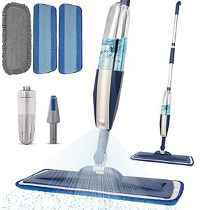 lot 8015 image: Mops for Floor Cleaning Wet Spray Mop with Refillable Spray Bottle and 3 Washable Microfiber Pads Home or Commercial Use Dry Wet Flat Mop for Hardwood Laminate Wood Ceramic