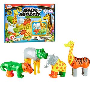 lot 8027 image: Magnetic Mix or Match Jungle Animals Toy Play Set, 16 Pieces