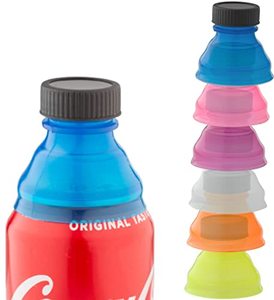 lot 8072 image: Clear Soda Can Lids (6 Pack)  Superior Can Covers For Soda, Beer, Energy Drinks, Juice, Seltzer  Must-Have Picnic Accessories & Beach Gadgets  BPA-Free Reusable Fizz Lids  By Smart House Inc