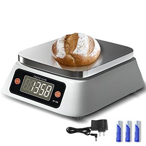lot 8075 image: Food Scale Digital Scale Kitchen Scales Digital Weight, YONCON Baking Scale for Bakers, Candle Making or Soap Making with Stainless Steel Large Platform, 22lb0.5g, 3AA Batteries and Adapter Included