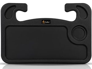 lot 8091 image: EcoNour 2 in 1 Car Steering Wheel Desk  Steering Wheel Tray for Laptop Car Mount with Pen Holder  Car Food Tray for Eating with Drinks Holder  Multipurpose Travel Car Accessories