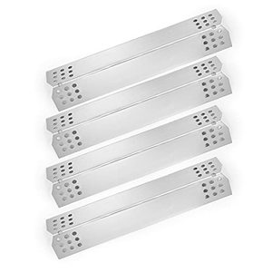 lot 8097 image: Hongso 14 916 inch Stainless Steel Grill Heat Plate Shield Replacement for Nexgrill 720-0830H, 720-0783E, 720-0896, Grill Master 720-0697, 720-0737 Gas Grill, 4-Pack Burner Cover Flame Tamer, SPG371