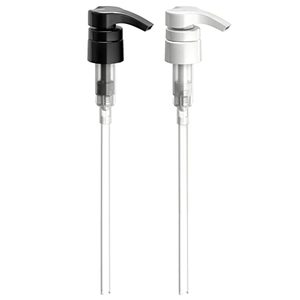 lot 8103 image: Bar5F Universal Pumps for Shampoo, Conditioner, Gel, Body Wash, etc, for 1 Liter33.8 Ounce1000ml Bottles, Set of 2, Black & White,2 Count (Pack of 1)