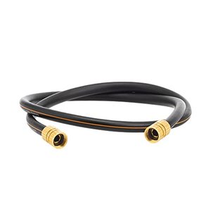 lot 8104 image: Giraffe Tools Leader Hose 58 x 6ft, Custom Length, No Kink, Flexible, Leakproof Water Hose, Double Female Fittings, 600 Burst PSI, 6ft, Black Orange