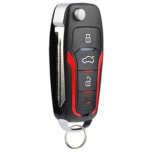 lot 8127 image: KeylessOption Keyless Entry Car Remote Uncut Ignition Fob Flip Key for Ford Lincoln Mercury