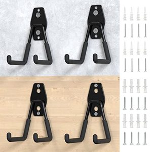 lot 8139 image: HUHOLE Garage Hooks Heavy Duty 4PC, Garage Wall Hooks, Wall Mount Garage Hanging Hooks for Bike, Ladder, Bulky Items