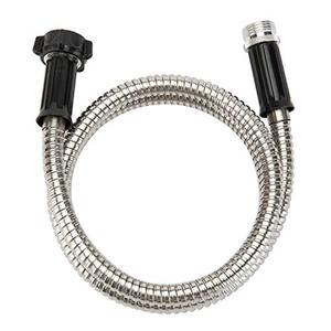 lot 8145 image: Yanwoo 304 Stainless Steel 5 Feet Short Garden Hose with Female to Male Connector, Water Hose, Metal Hose, Outdoor Hose (5ft)