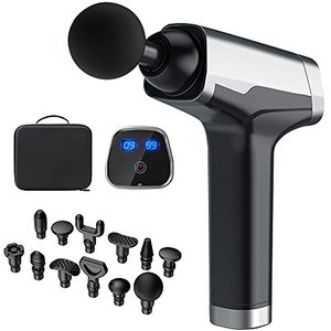 lot 8160 image: Garyway Massage Gun Deep Tissue Percussion Massager Gun, Portable Muscle Massager with 9 Speeds and 12 Heads, Handheld Electric Massager for Professional Athletes