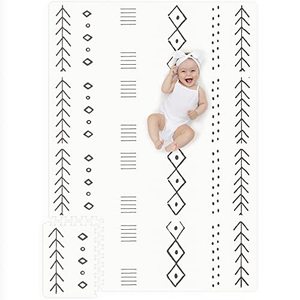 lot 8161 image: Stylish Baby Play Mat - Soft, Easy to Clean 5.6 x 4 ft. Floor Mat Creates A Safe Play Area for Your Baby Boy or Girl - The Perfect Modern Foam Playmat Fits Nicely with Your Kids Playroom Or Home Decor