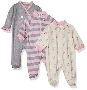 lot 8165 image: Gerber Baby Girls 3-Pack Sleep N Play, bunny star, 3-6 Months