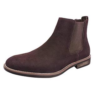 lot 8169 image: Bruno Marc Mens Urban-06 Dark Brown Suede Leather Chelsea Ankle Boots - 9.5 M US