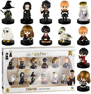 lot 8190 image: Self Inking Harry Potter Stampers - Set of 12 - Harry Potter Accessories  Mini Toy Figurines for a Harry Potter Party, Cake Topper, Collectibles, 2.5 Inches