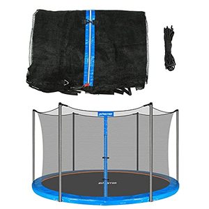 lot 8206 image: 12 FT Trampoline Replacement Safety Enclosure Net for 6 Straight Poles Round Frame Trampolines, Breathable and Weather-Resistant Trampoline Net Replacement with Adjustable Straps(NET ONLY)