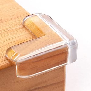 lot 8208 image: 8 Pack Corner Protector for Baby, Clear Furniture Corner Guard & Edge Safety Bumpers for Table Edges & Sharp Corners - Baby Proofing (L Shape)