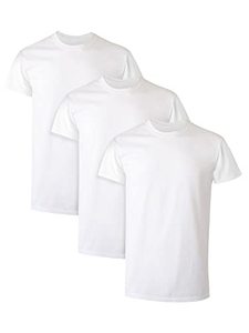 lot 8257 image: Hanes Men Hanes Mens Cotton Undershirt, Moisture-Wicking Crew Tee Undershirts, Multi-Packs Available