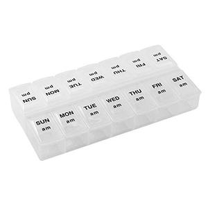 lot 8266 image: Apex Twice-A-Day Economy Weekly Pill Organizer, Weekly Pill Organizer, 2 Times a Day, Easy-Open, See-Through Lids, Organize Medication or Vitamins by AM, PM or Morning and Bedtime, Clear