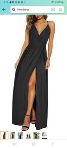 lot 8289 image: II ININ Womens Casual Long Dress Wrap V-Neck Black size Medium