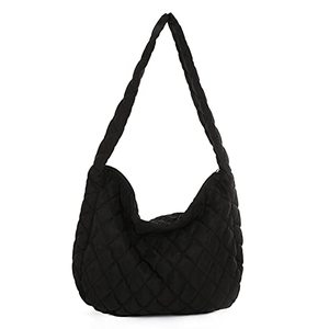 lot 8299 image: YFGBCX Quilted Tote Bags for Women Lightweight Quilted Padding Shoulder Bag Down Cotton Padded Large Tote Bags Lattice Crossbody Bag Zip Closure