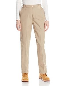 lot 8306 image: Red Kap Womens Elastic Insert Work Pant, Khaki, 12W x 30L
