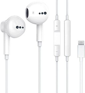 lot 8312 image: Earbuds Headphones Wired in Ear Earphones with Microphone and Volume Control Compatible with iPhone 131211XRXSX77 Plus88PlusWhite