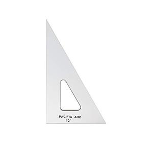 lot 8313 image: Pacific Arc Drafting Triangle, 12-inch, 306090 Degrees, Clear Acrylic