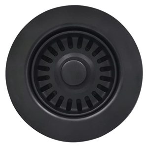 lot 8319 image: EADOT 3-12 Inch Black Kitchen Sink Drain Assembly with Basket Strainer and Stopper, Kitchen Drain Basket Strainer for GraniteFireclay Kitchen Sinks
