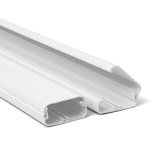 lot 8475 image: ZhiYo Cord Cover for Wall, 31.5 inch Cable Concealer, Cord Hider for Wall Mounted TV, Paintable to Hide Wires, White, Cable Raceway Kit, 2X L15.8in W1.5in H0.75in