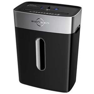 lot 8477 image: BONSEN Shredder for Home Office, 8-Sheet Crosscut Credit Card Shredder, Small Paper Shredder for Home Use with 4 Gallons Wastebasket, High Security Level P-4, ETL Certification (S3101)