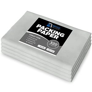 lot 8507 image: Bryco Goods Packing Paper Sheets for Moving - 10lb - 320 Sheets of Newsprint Paper - Must Have in Your Moving Supplies - 27 x 17 - Made in USA