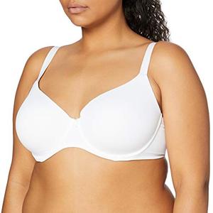 lot 8514 image: Iris & Lilly Womens Microfiber Full Cover Bra, White, 34DDD