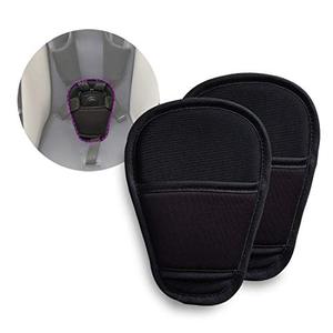 lot 8520 image: SeedFuture Baby Stroller Seatbelt Crotch Cushion Black 2 Piece, Universal Pram Belt Pads for Newborns Infants Kids, Pushchair Seat Belt Crotch Covers
