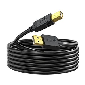 lot 8521 image: NC XQIN Printer Cable 25 ft, USB Printer Cable Cord Type A-Male to B-Male Printer USB Cable for PrinterScanner-Gold-Plated