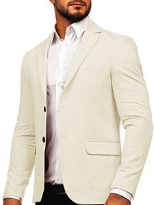 lot 8525 image: SYOT Mens Casual Blazer Fit Suit Two Button Coat Jackets