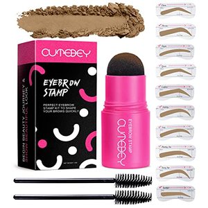 lot 8550 image: Eyebrow Stamp Stencil Kit, CUTEBEY Brow Stamp and Shaping Kit for Perfect Eyebrow, Brow Trio Kit with 10 Reusable Eyebrow Stencil and 5 Spiral Eyebrow Brushes for Women Girl