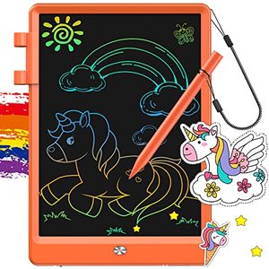 lot 8604 image: FLUESTON Kids Writing Tablet, Toys for 3 4 5 6 7 Year Old Girls Boys, 10 Inch Colorful Doodle Drawing Pad for Kids, LCD Toddler Drawing Board, Christmas Birthday Gift for 3-10 Year Old Girl Boy
