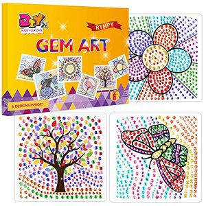 lot 8605 image: Arts and Crafts for Kids Ages 8-12 & 6-8,RTHPY Window Suncatcher Diamond Painting Kits by Numbers for Girl Ages 7 9 11 Year Old Gem Art for Kids Ages 9-12 Birthday Gift Idea for Teens (Nature)