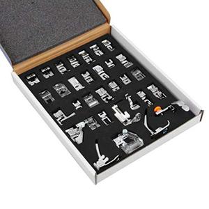 lot 8611 image: Professional Domestic Sewing Machine Sewing Foot Presser Foot Presser Feet Set for Singer, Brother, Janome, Babylock, Elna,Toyota,New Home,Simplicity and Low Shank Sewing Machines (32 Pcs)