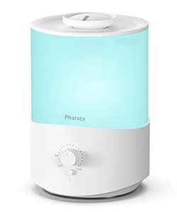 lot 8612 image: Pharata� Humidifiers for Bedroom Large Room, 2.5L Cool Mist Humidifier with Essential Oil Diffuser, Top Fill Humidifier for Baby, Home, Plant, Ultrasonic Humidification for whole house, Auto Shut-Off, (White)