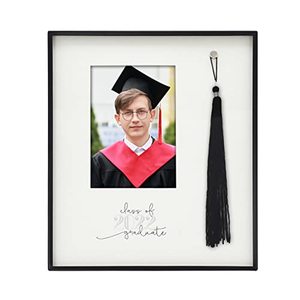 lot 8795 image: MIMOSA MOMENTS Class of 2022 Graduation Metal Frame with Tassel Real Tassel Holder, Black Shadow Box Frame for 5x7 Photo Display