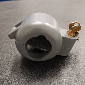 lot 8327 image: Defender Security S 4181 Handle Lock-Out Device � Handle Lock with Key to Block Access to Keyhole, Removeable and Easy to Use, Fits Lever Handles (Single Pack),Gray