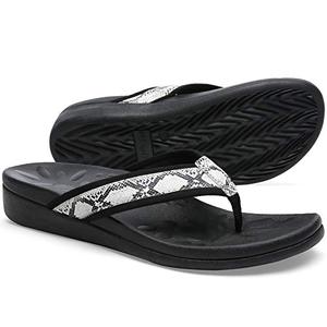 lot 8344 image: Comfortable Orthopeic Flip Flops for Women, Comfort Plantar Fasciitis Sandals for Flat Feet with Arch Support, Thong Sandals walking Beach size 10