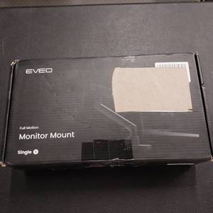 lot 8353 image: EVEO Premium Single Monitor Arm - Adjustable Monitor Desk Mount - Full Swivel Single Monitor Mount Stand for 17 to 32 inch Computer Monitor Mount VESA Mount, Holds 17.6lbsarm - Desk Monitor Mount