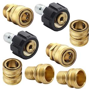 lot 8365 image: Twinkle Star Pressure Washer Adapter Set, Quick Disconnect Kit, M22 Swivel to 38 Quick Connect, 34 to Quick Release