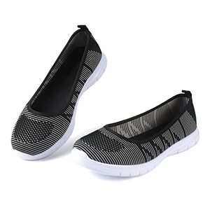 lot 8367 image: MUSSHOE Walking Shoes Women Slip On Sneakers Women Lightweight Breathable Shoes,Black 8