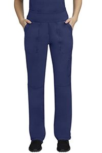 lot 8374 image: Healing Hands Womens Scrubs Pants 5 Pocket Purple Label 9133 Cargo Tori Women Yoga Pant Lightweight Soft Fabric Navy S
