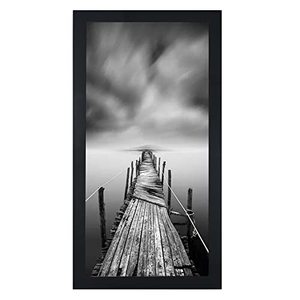lot 8379 image: 8x16 Picture Frames Black Solid Wood Without Mat Wooden Photo Frame for Wall Hanging Home Decoration-8x16 Black