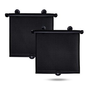 lot 8380 image: EcoNour Car Side Window Sun Shade for Baby (2 Pack)  Retractable Car Roller Sunshade for Kids  Baby Car Window Shades for UV and Sun Glare Protection  Baby Car Travel Accessories (15x17)